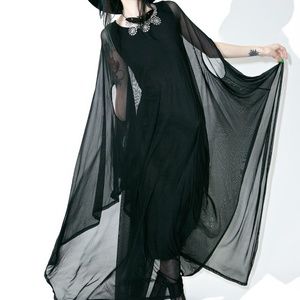KILLSTAR HANNAH HELL MESH MAXI